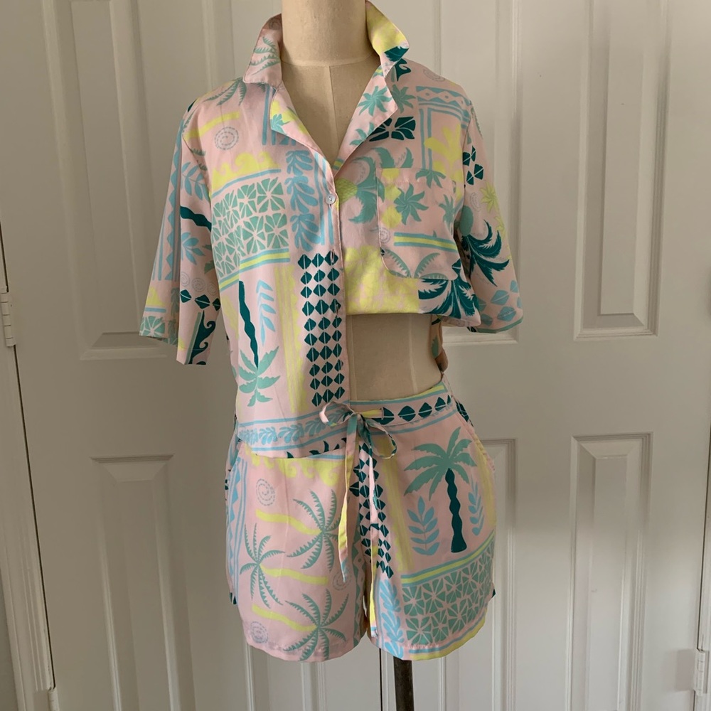 Rachel Zoe Pastel Print pajama set
